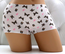 Victoria's Secret PINK No-Show BOYSHORT Panty White Butterfly Print M L XL NEW