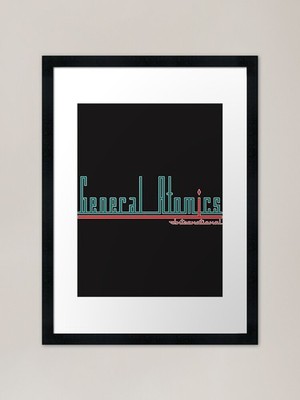 General Atomics Logo gerahmte Kunst Pri gerahmtes Wandbild Poster Leinwanddruck Bild