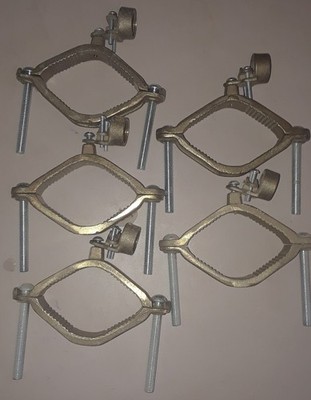 5 x Blackburn J2124  2-1/2'' to 4'' Pipe Ground Clamps with 3/4'' Ground Hubs
