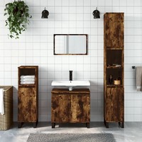 Badezimmerschrank RäUchereiche Holzwerkstoff 58 X 33 X 60 Cm