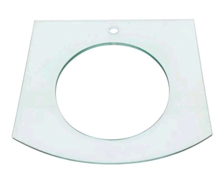 Wall Mount Round Glass Console Sink with Faucet and Towel Bar Renovators Supply - Image 3 of 4