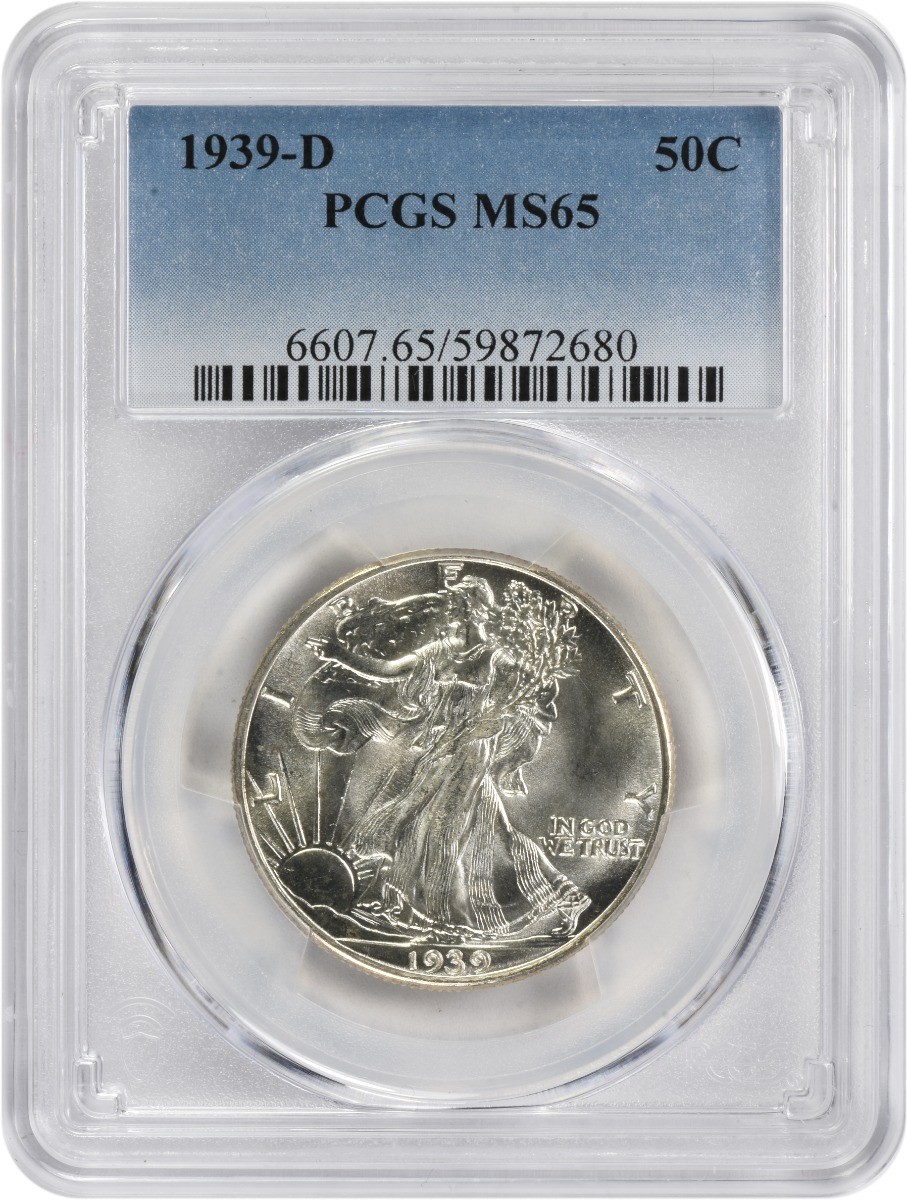 1939-D Walking Liberty Silver Half Dollar MS65 PCGS | eBay