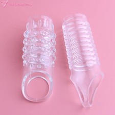 Male Men Penis Extender Stretcher Sleeve Penis Enhancer Enlarger Ring 1/2PCS