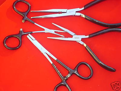 5 1/2" Stainless Scissor Pliers FISHING HEMOSTAT 4 PCS - Afbeelding 1 van 1