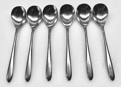 6 TEASPOONS SPOONS 6 1/2''  MCM Modernist Danish Bel-Pre BE-15  GR8 4 EASTER VGC