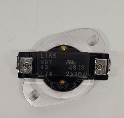 Furnace Limit Control Electric Switch L165 NGT 43 4819 L74 2A20W Thermostat