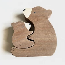 Carter's 2021 Wooden Mom Baby Bear Hug Decor Nursery