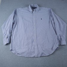 Ralph Lauren Shirt Mens XL Blake Casual Pony Button Up Purple Plaid Long Sleeve