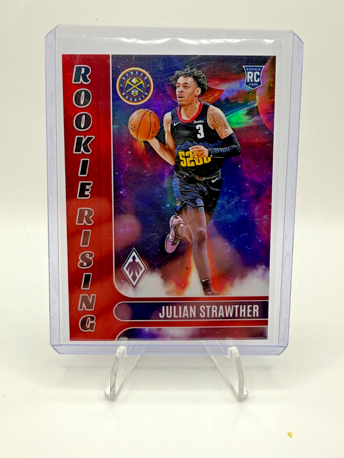 Julian Strawther 2023-24 Panini Phoenix RC Rookie Rising Red SP /125 #22 Nuggets