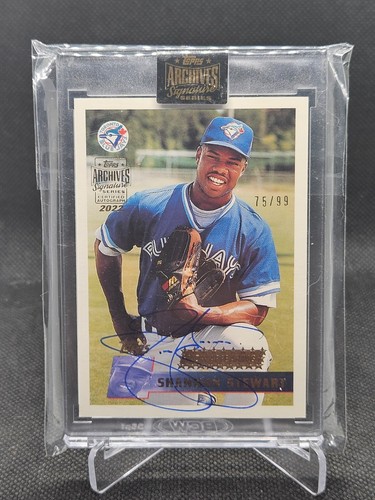 2022 TOPPS ARCHIVE BB 1996 ROOKIE CARD AUTO BLUE JAYS Shannon Stewart 75/99