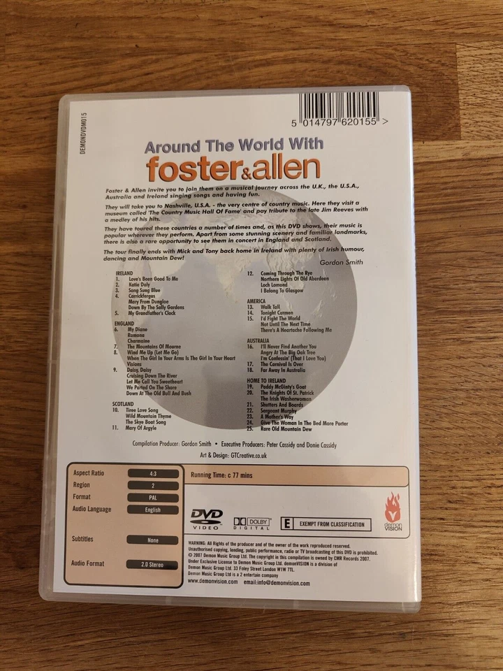 DVD - Around The World With Foster And Allen Music DVD PAL UK R2 - Image 2 of 2