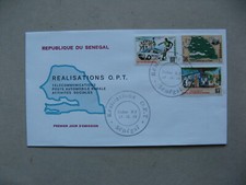 SENEGAL, cover FDC 1978, ambulance car telecom soccer football