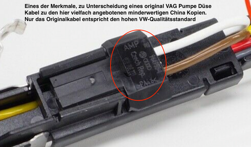 Original VAG 038971600 1,9 TDI / 2,0 TDl Pumpedüse 1,9 - 2,0 Leitungssatz - Bild 2 von 3