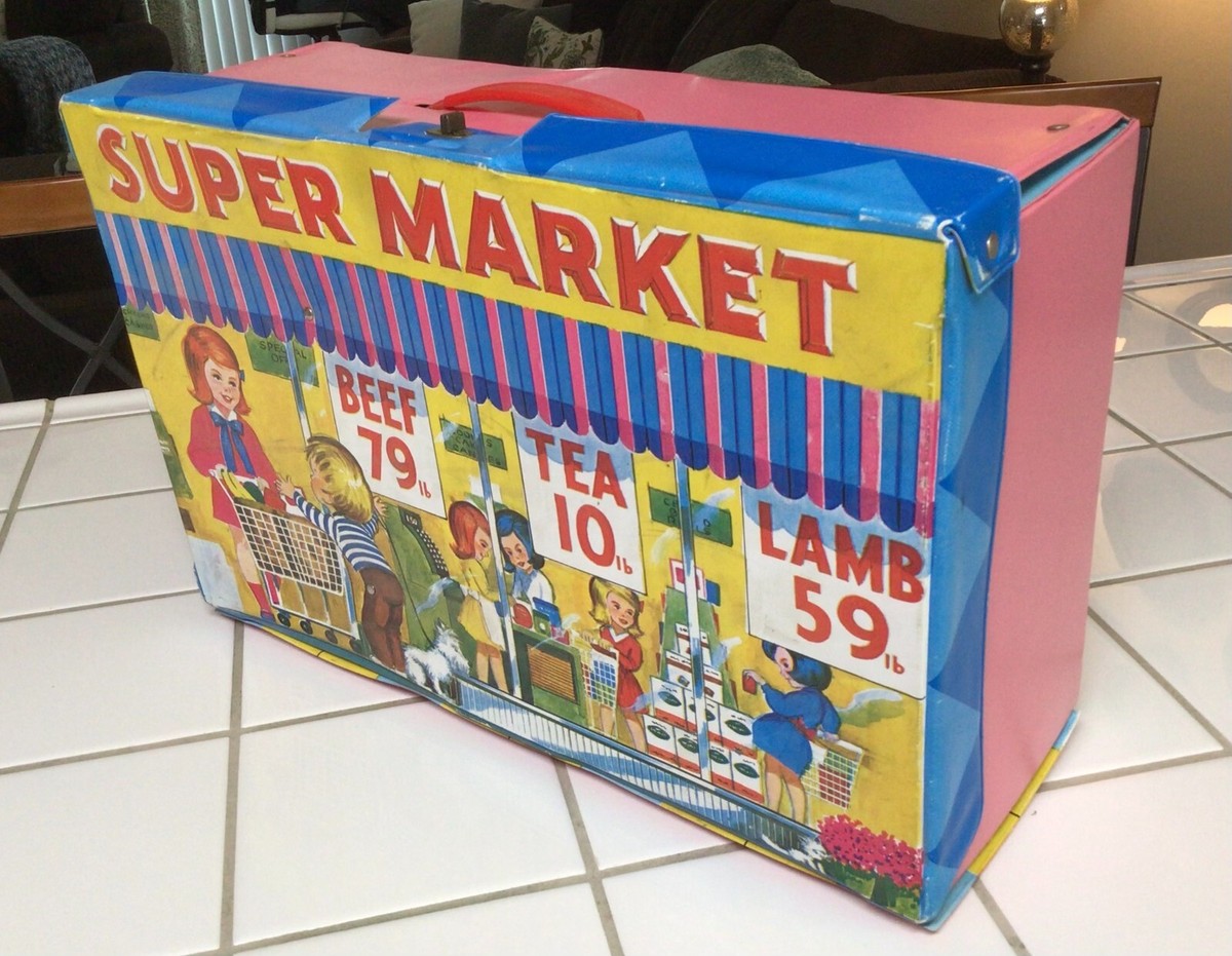 Vinyl Ideal Super Market Vintage Toy Doll Playset Groceries Fold  display picture 1