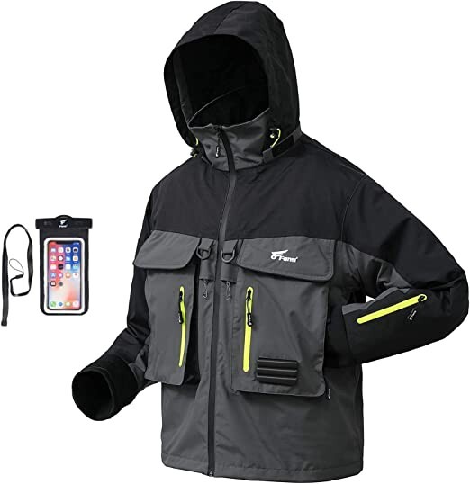 8 Fans Fishing Wading Jackets Breathable Waterproof Rain Jackets Flyfishing XXL