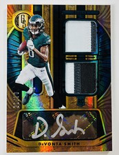 2021 Panini Gold Standard DeVonta Smith Double Jersey Patch Auto SP #ed 04/22