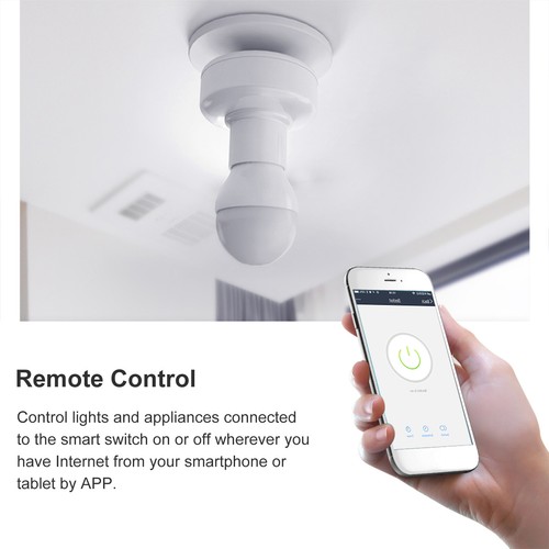 1/2/3/4pc Wireless WiFi E27 Light Bulb Holder Lamp Socket Adapter For Alexa T8O3 - Picture 6 of 12