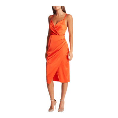 adelyn rae orange dress Adelyn Rae Melody Scalloped Hem Sheath Dress  RJ Pope