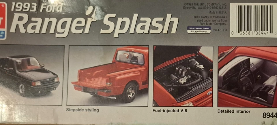 FORD RANGER  SPLASH Pick Up Kit Da Montare E Verniciare scala 1.24 - ERTL  - Immagine 2 di 4