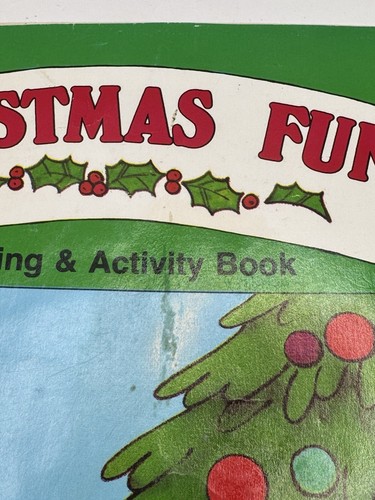 Vintage 90s Landoll’s Christmas Fun Coloring & Activity Book 14” x 11” - Picture 12 of 23