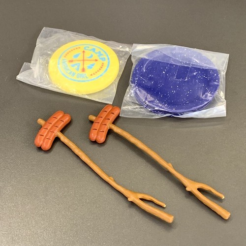 5PCS  Plates Sausage on Stick Frisbee fOR 18'' American Girl Campfire Sets Toys
