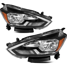 For 2016-2019 Nissan Sentra Sedan 4DR Headlights Assembly Headlamps Left+Right