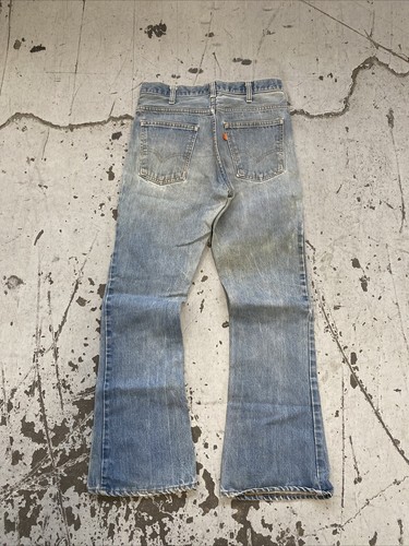 Vintage 70s Levi’s Orange Tab 646 Bell Bottom Flare Jeans 30x30 Talon 42 Zip