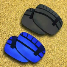 2 Pairs Polarized Lenses Replacement for-Oakley Holbrook Mix-Black&Violet Blue
