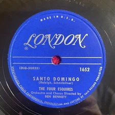 THE FOUR ESQUIRES London 1652 78rpm (Pop, Vocal, Ballad, 1956)