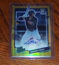 2023 JONATAN CLASE  AUTO GOLD RATED PROSPECT PANINI DONRUSS OPTIC 9/10