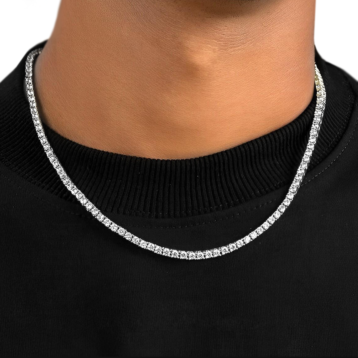 HUKKUN Collana da calcio in argento Sterling 925 con ciondolo a