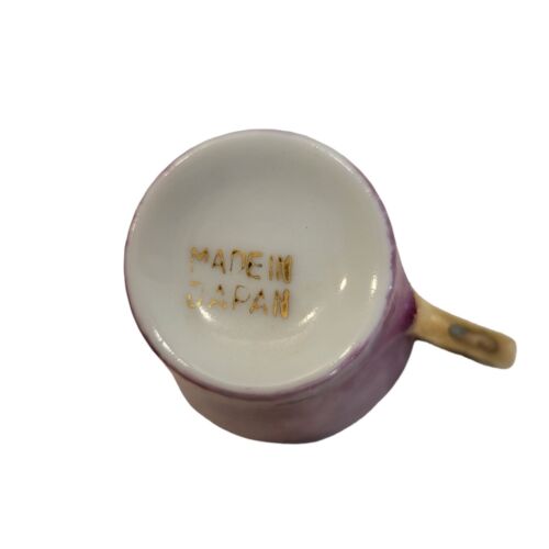 Pair of Vintage Japanese Demitasse Teacups & Saucers Japanese Design Geisha - Picture 7 of 10