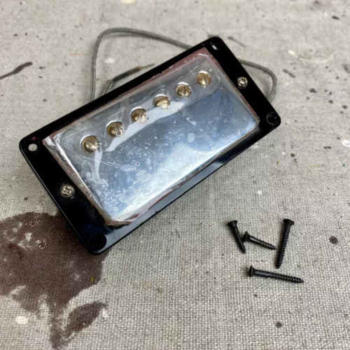 Vintage Gibson Tarback Humbucker Pickup 1980 w/ Pickup Ring NOS 7.50 k ohm