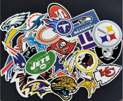 32 Stück NFL American Football Team Logo  Aufkleber Sticker Stickerbomb