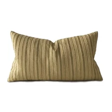 Lime Striped Decorative Pillow Cover