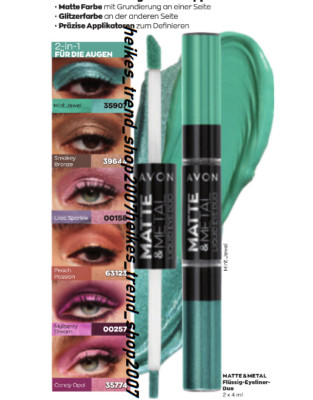 Avon Matte & Metallic Flüssig- Eyeliner- Lidschatten Neu