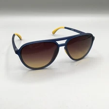 Goodr Frequent Skymall Shoppers Sunglasses Men Blue/Gradient Brown Retro Aviator