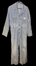 Scarce Nation-All Hercules Railroad 1940s Blue White Striped Coveralls Sears