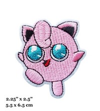 Pokemon Series Jigglypuff Character Embroidered Iron On Patch