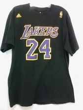 Kobe Bryant #24 Adidas Black Mamba Size Large Black T Shirt