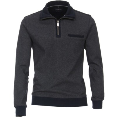 Casamoda Men's Sweatshirt Troyer 413572800 105 Blue