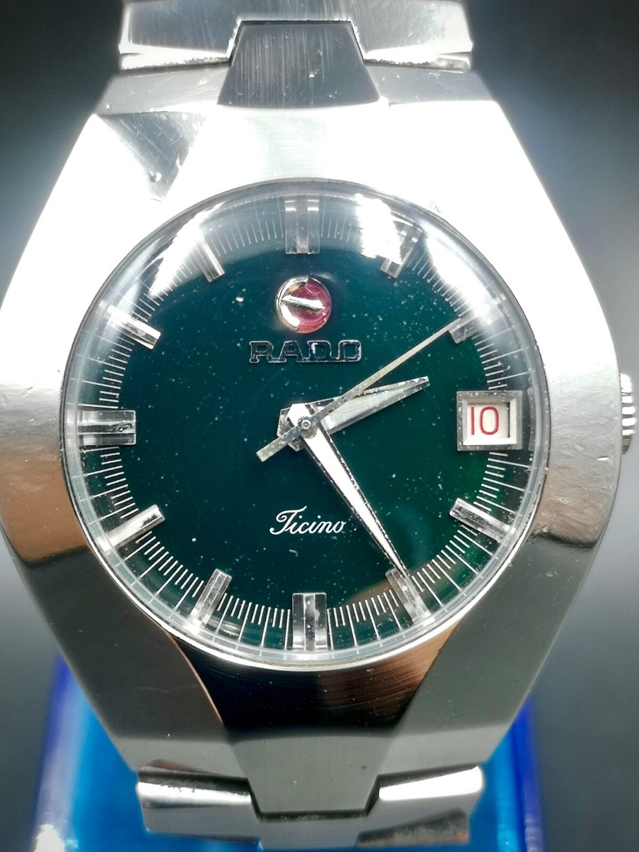 Vintage and Rare RADO Ticino Automatic Unisex watch. Deep Green