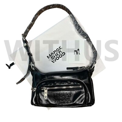 MARGE SHERWOOD OUTPOCKET HOBO MINI - Black Glossy Plain