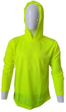 Long Sleeve Safety Shirt With Hoodie, Quik Dry Polyester fabric