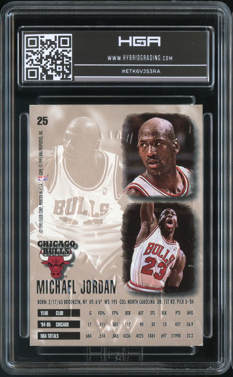 1995-96 Ultra Gold Medallion # 25 Michael Jordan HGA 9 Mint