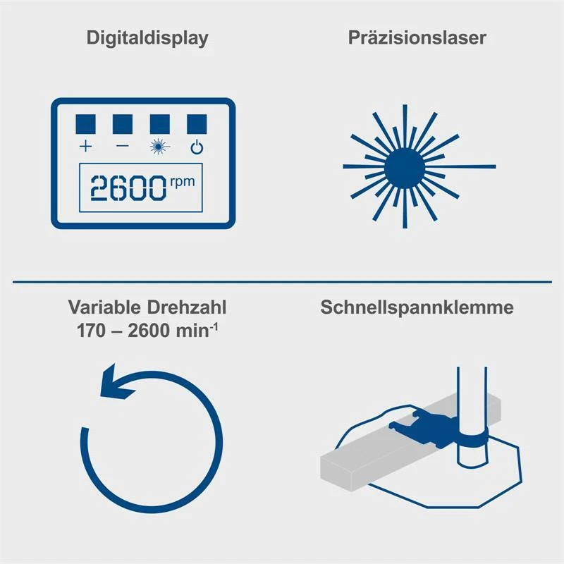 Scheppach Tischbohrmaschine DP60 710 W Laser LED 13 mm Bohrfutter Handgriff - Bild 3 von 4