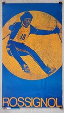 ROSSIGNOL Skis Vintage 1971 French advertising poster Studio Dardelet GRENOBLE