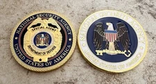2 Pcs NSA US National Security Agency Special Agent DOD Challenge Coin