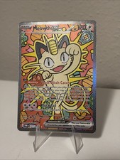 Carta Pokémon TCG Meowth EX SIR Full Art Holo rara 121/088 ordine perfetto