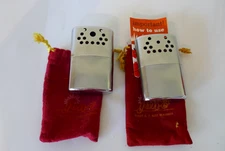 Lot Of 2 VTG  Jon-E Hand warmer with bags Giant GI size by Aladdin